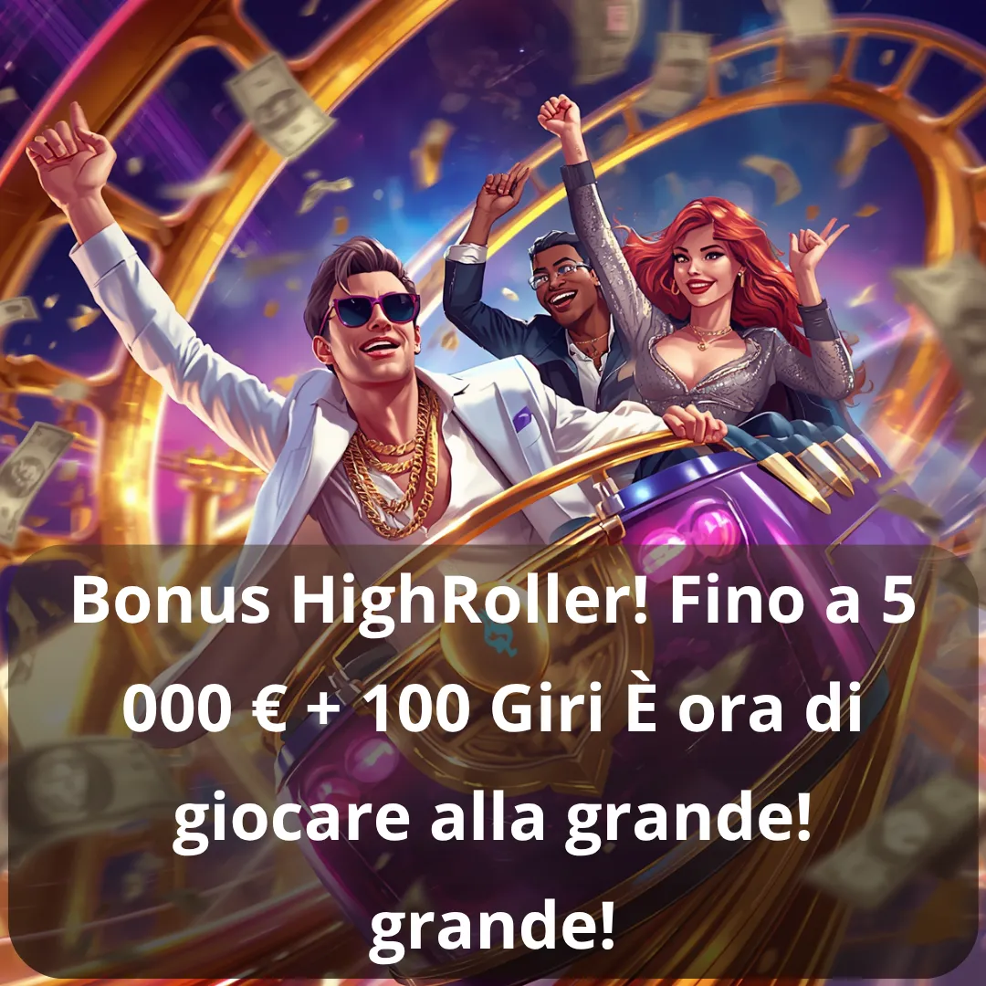 Bonus HighRoller fino a 5.000€ + 100 Giri su Realz Casino